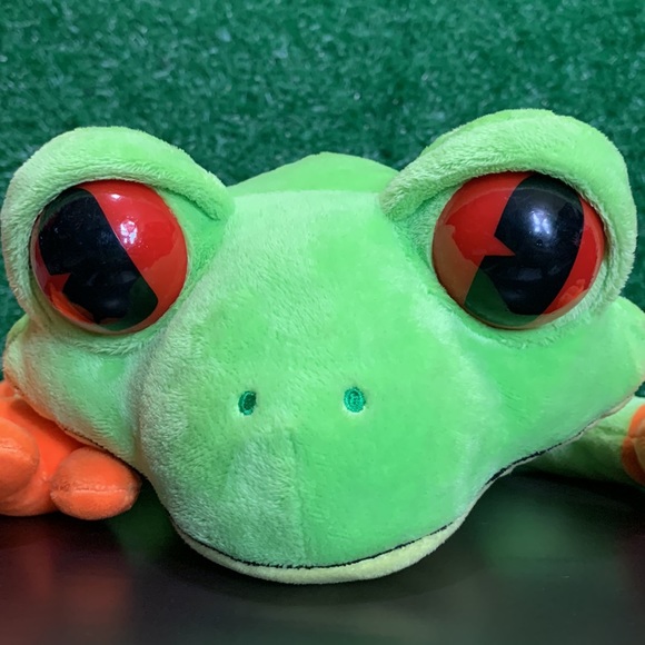 Wild Republic Europe Denmark Green Red Eyed Tree Frog 🐸 13’in - Picture 13 of 13